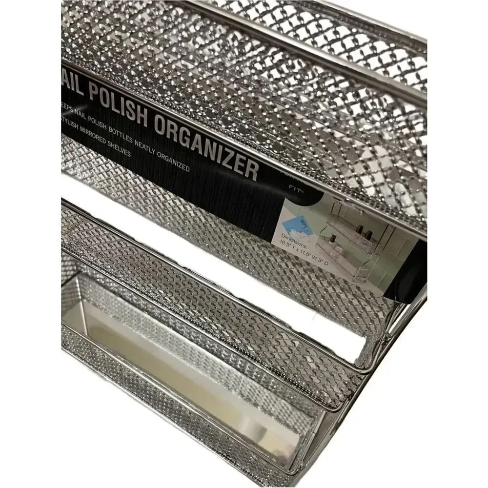 Chrome Finish Nail Polish Organizer Rack - 3 Tier (NWT)